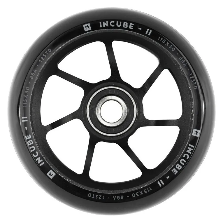 Колесо для трюкового самокату Ethic Incube V2 12STD Pro 115мм x 30мм - Black (V2 12STD Pro 115мм x 30мм - Black)