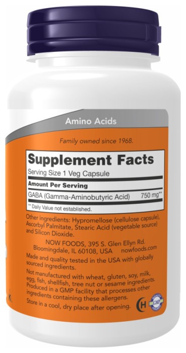 GABA 750mg - 100 vcaps