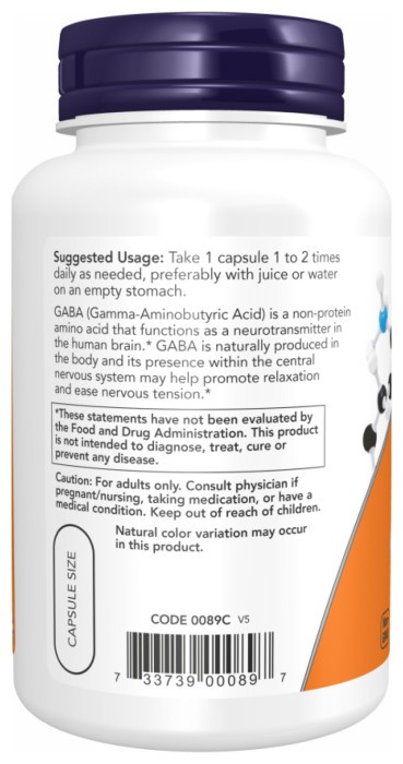 GABA 750mg - 100 vcaps