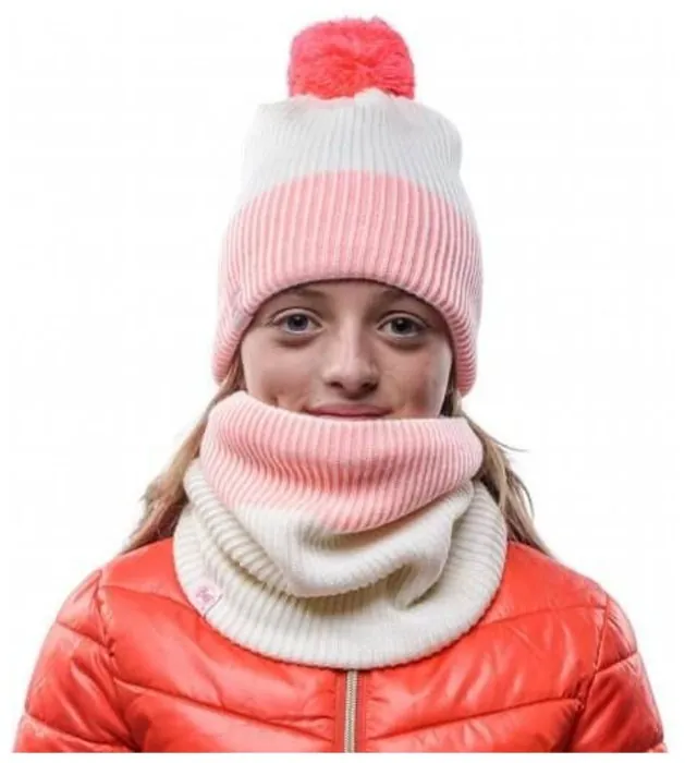 Шапка дитяча (8-12) Buff Junior Knitted & Polar Hat Audny, Fog
