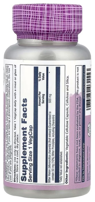 Bitter Melon Fruit Extract 10% 500mg - 30 vcaps