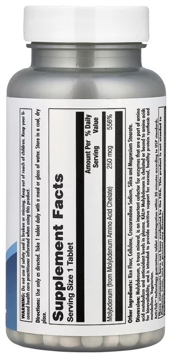 Molybdenum Amino Acid Chelate 250 mcg - 100 tabs