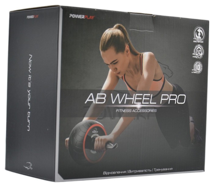 Колесо для преса PowerPlay 4326 зі зворотним механізмом AB Wheel Pro Чорно-червоне