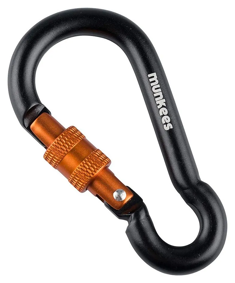Munkees 3249 карабін Pear with Screw Lock 8mm x 80mm black (3249-BK)