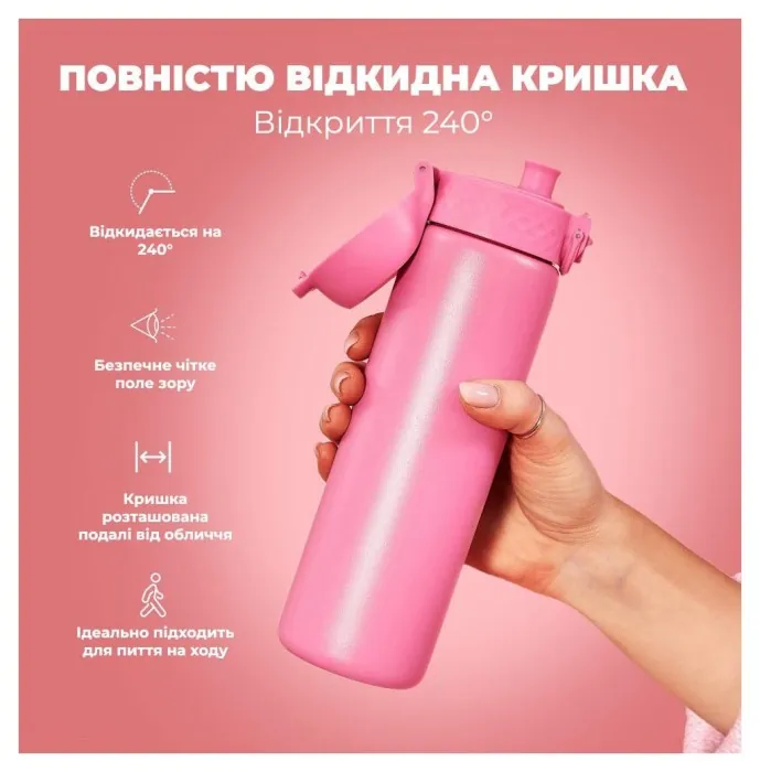 Картофель для воды металлический вакуумный ION8 500 мл. Vacuum Insulated, Rose Bloom