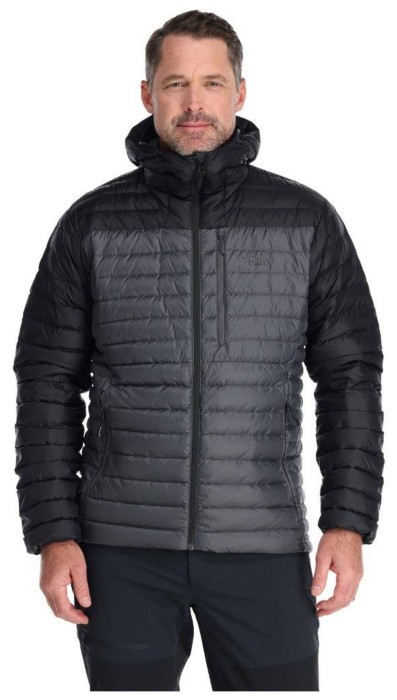 Чоловічий легкий пуховик Rab Microlight Alpine Jacket, Black/Graphene