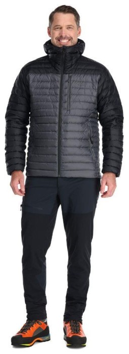 Чоловічий легкий пуховик Rab Microlight Alpine Jacket, Black/Graphene