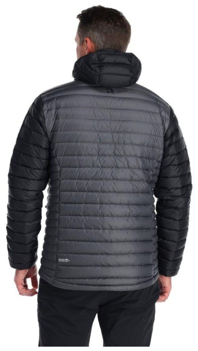 Чоловічий легкий пуховик Rab Microlight Alpine Jacket, Black/Graphene