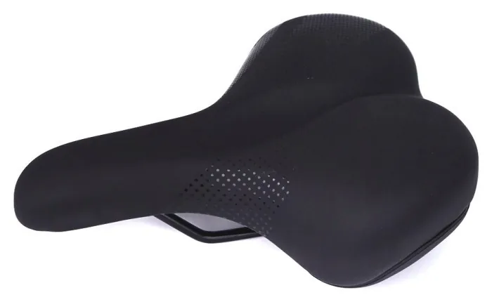 Седло Green Cycle GCS-2602, 270мм x 190мм, стальные рейлы, черное