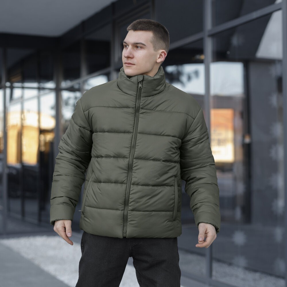 Чоловіча зимова куртка хакі Pobedov Bubble Gum, укр, укр