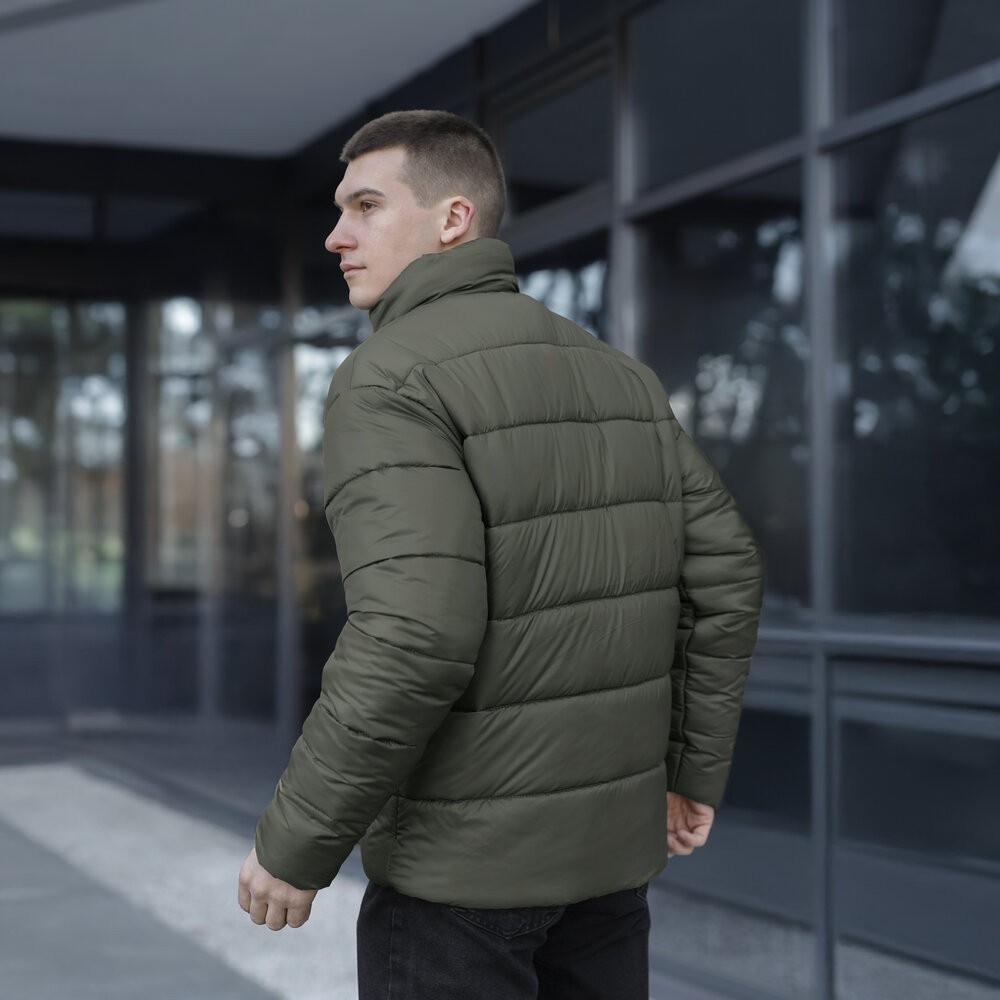 Чоловіча зимова куртка хакі Pobedov Bubble Gum, укр, укр