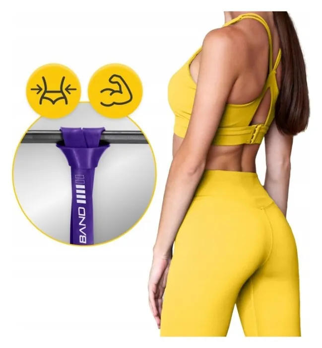 Еспандер-петля 4FIZJO Power Band 32 мм 17-26 кг резинка для фітнесу і спорту Violet (P-5907222931073)