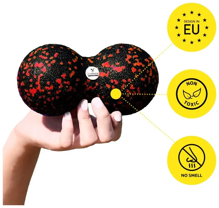 Массажный мяч двойной Cornix EPP DuoBall 8 x 16 см XR-0124