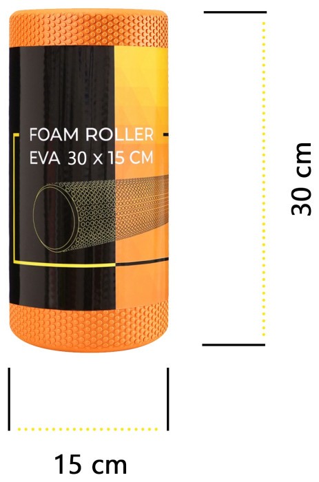 Масажний ролик Cornix EVA+ 30 x 15 см (валик, роллер) XR-0297 Orange