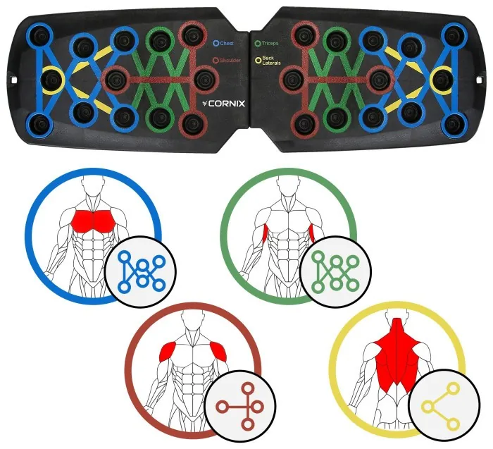 Упори (дошка) для віджимань Cornix Push-Up Board складна, зі змінним хватом XR-0453