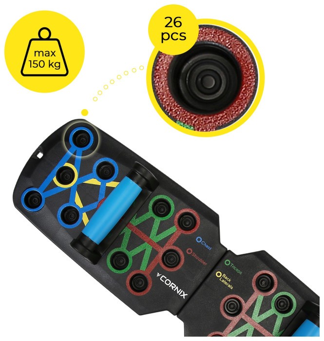 Упори (дошка) для віджимань Cornix Push-Up Board складна, зі змінним хватом XR-0453
