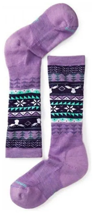 Шкарпетки для дівчаток Smartwool Wintersport Fairisle Moose Lilac