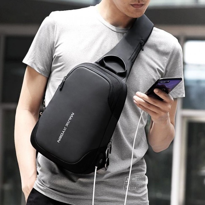 Рюкзак з однією лямкою Mark Ryden Mini Secret MR7056 Black, укр, укр