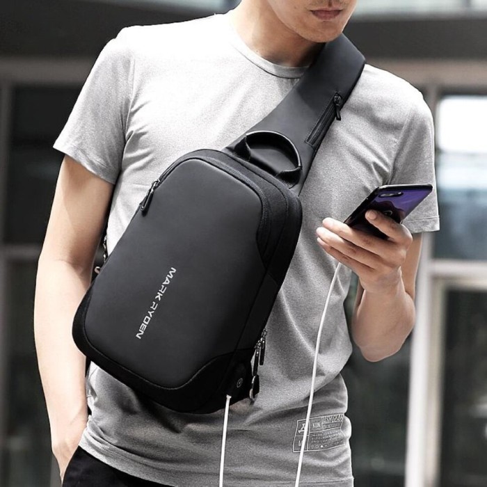 Рюкзак з однією лямкою Mark Ryden Mini Secret MR7056 Black, укр, укр