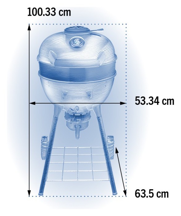 Угольный гриль 47 см Napoleon PRO Kettle, PRO18K-LEG-3