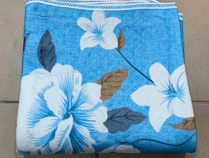 Электропростынь KUGULU байка 120x145 см, цветок белый (55192)