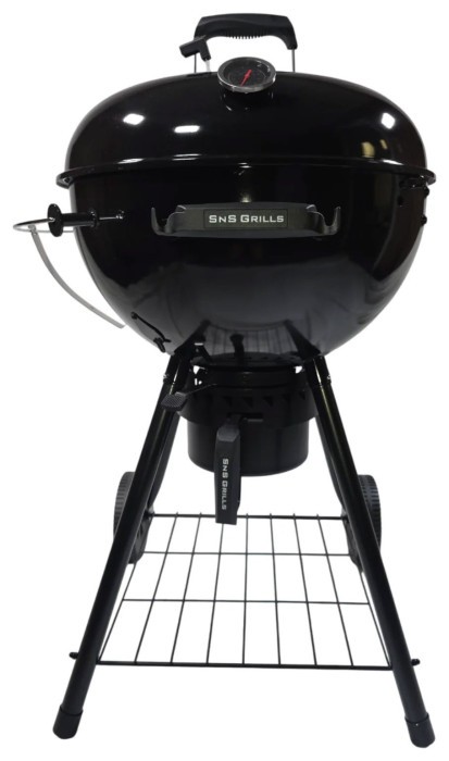 Угольный гриль Slow and Sear Black Edition Kettle Grill 57 см + корзина Deluxe SNS-KET-BK