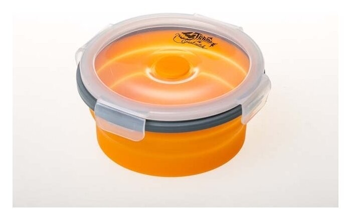 Контейнер TRAMP складной силиконовый с крышкой защелкой 800мл, Оранжевый