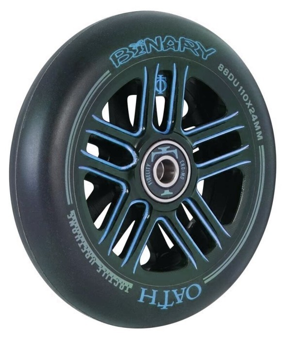 Колеса для трюкового самоката Oath BINARY 110мм x 24мм (пара) - Black/Sky