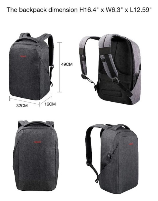 Рюкзак Tigernu T-B3237U 16" Grey
