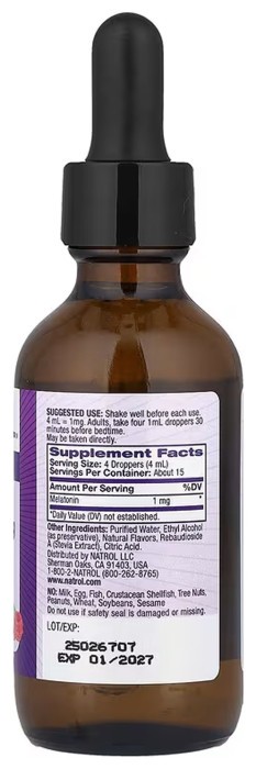 Melatonin Liquid 1mg - 60 ml (Поврежденная этикетка)