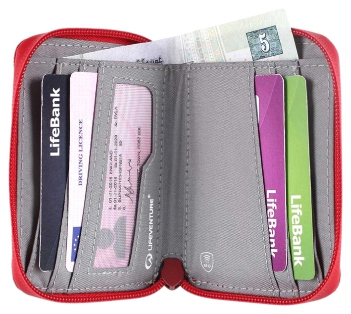 Кошелек Lifeventure Recycled RFID Bi-Fold Wallet raspberry