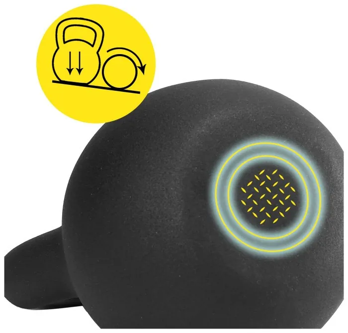 Гиря металева Cornix 24 кг з вініловим покриттям XR-0440 Black