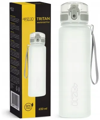 Бутылка для воды спортивная 4FIZJO 650 мл Grey (P-5905973404280)