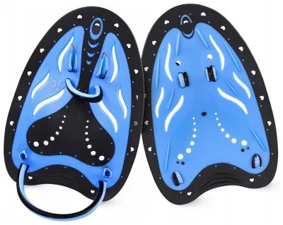 Лопатки для плавания в бассейне TSUNAMI Swimming Paddles 2 шт Black/Blue (P-5905973405355)