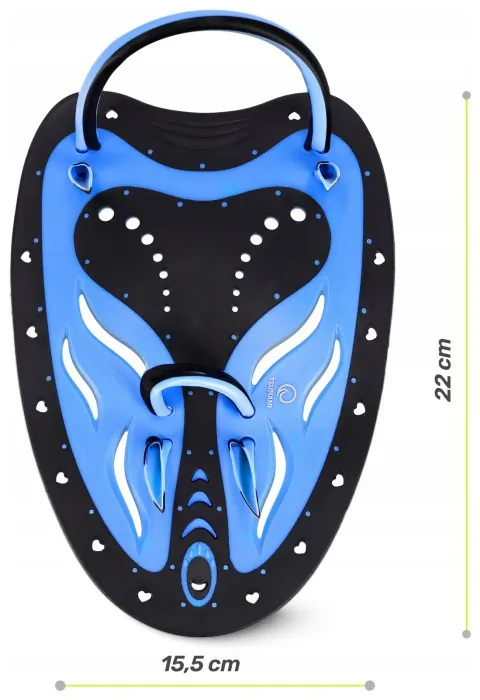 Лопатки для плавания в бассейне TSUNAMI Swimming Paddles 2 шт Black/Blue (P-5905973405355)
