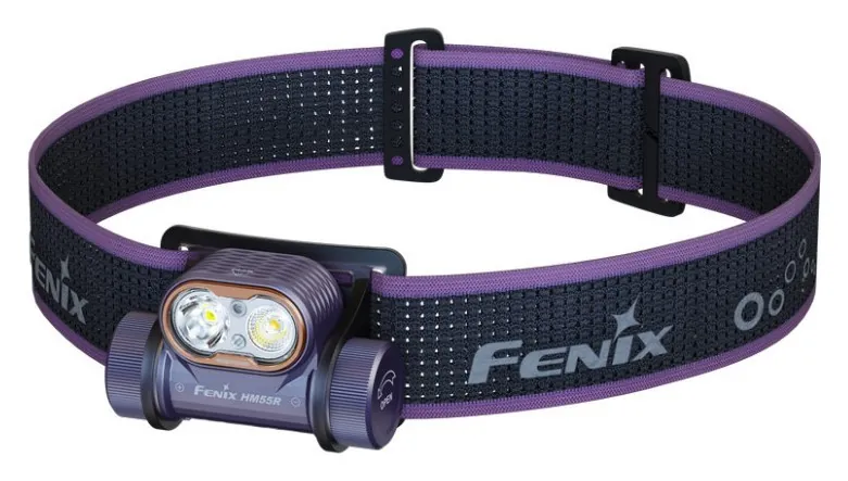Ліхтар налобний Fenix HM55R, фіолетовий