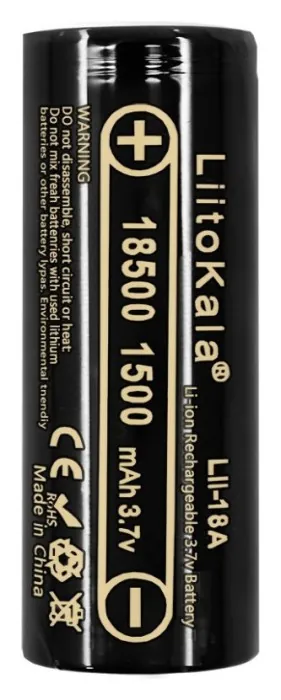 Акумулятор LiitoKala Lii-18A 18500 1500mah battery