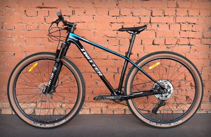 Велосипед карбоновий 29" Twitter Storm 2.0 RS-13S Black-Blue Carbon