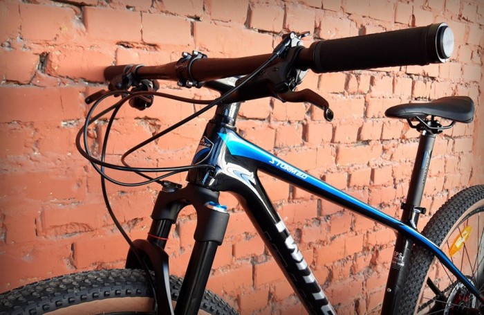 Велосипед карбоновий 29" Twitter Storm 2.0 RS-13S Black-Blue Carbon