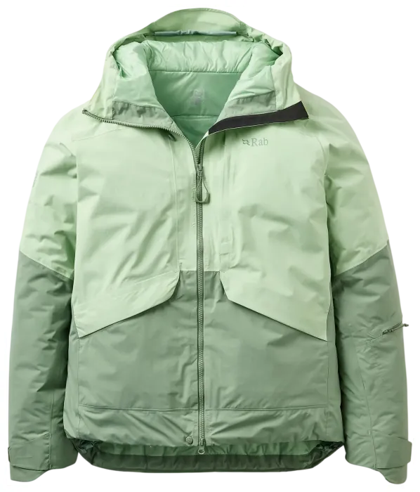 Горнолыжная женская теплая мембранная куртка Rab Novaline Jacket Wmns, Fig Green/Dark Fig Green, 12