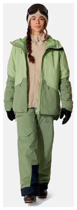 Горнолыжная женская теплая мембранная куртка Rab Novaline Jacket Wmns, Fig Green/Dark Fig Green, 12
