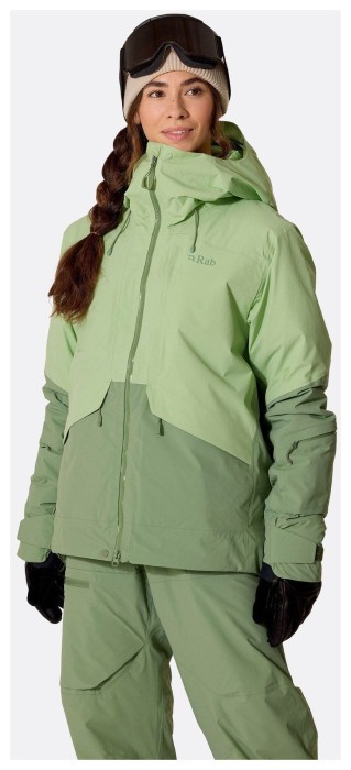 Горнолыжная женская теплая мембранная куртка Rab Novaline Jacket Wmns, Fig Green/Dark Fig Green, 12
