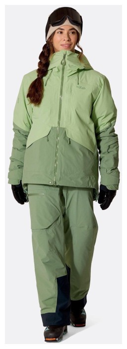 Горнолыжная женская теплая мембранная куртка Rab Novaline Jacket Wmns, Fig Green/Dark Fig Green, 12