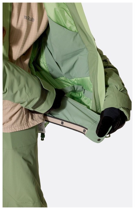 Горнолыжная женская теплая мембранная куртка Rab Novaline Jacket Wmns, Fig Green/Dark Fig Green, 12