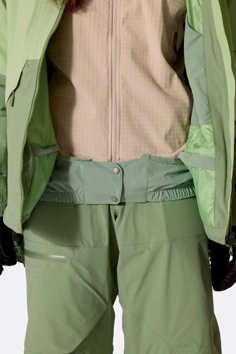 Горнолыжная женская теплая мембранная куртка Rab Novaline Jacket Wmns, Fig Green/Dark Fig Green, 12