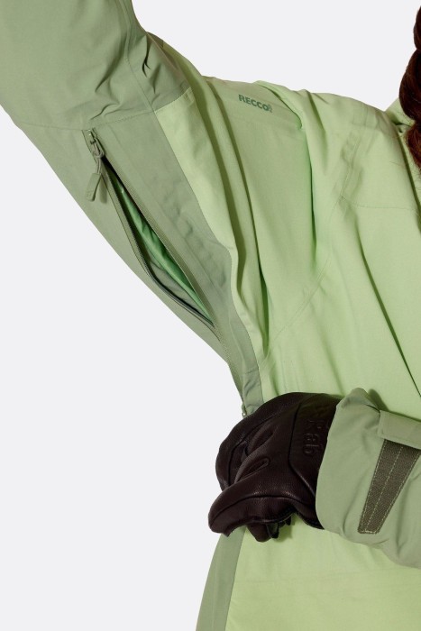Горнолыжная женская теплая мембранная куртка Rab Novaline Jacket Wmns, Fig Green/Dark Fig Green, 12