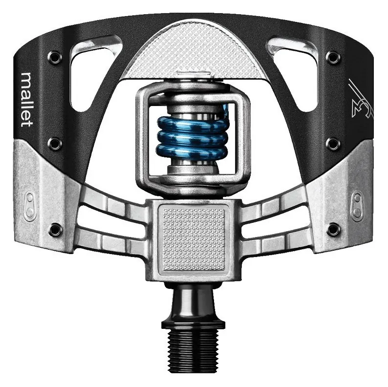 Педалі для велосипеда Crankbrothers MALLET 3 Raw/black/blue (15988) (Блакитний, Сірий, Чорний)