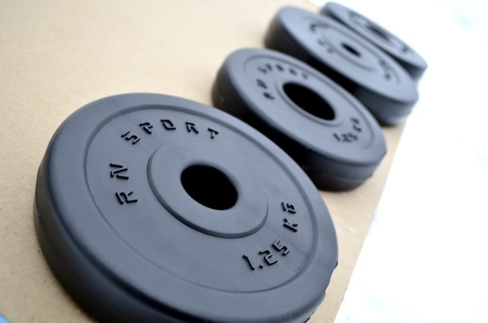 Штанга набірна 103 кг RN-Sport з ABS покриттям + рукавички, укр, укр