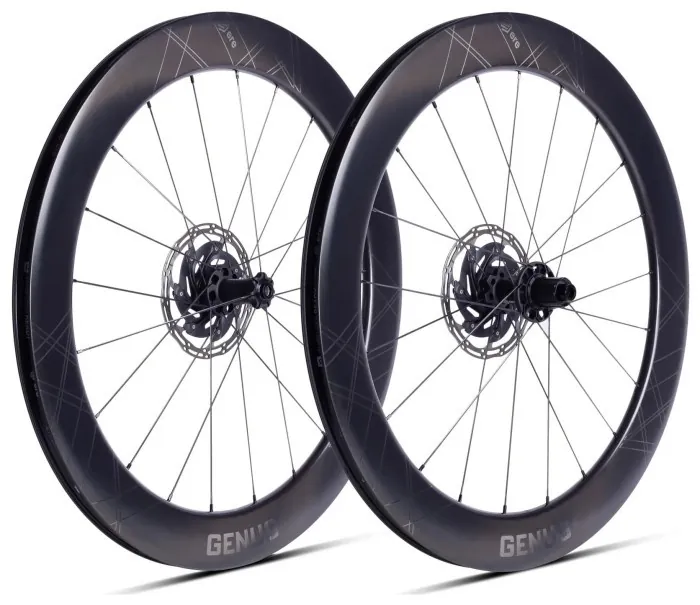 Колесо пров. + задн. 28" ERE GENUS II AE65 CARBON, Road, 100x12/142x12, CL, HG11, tubeless, чорний сатин