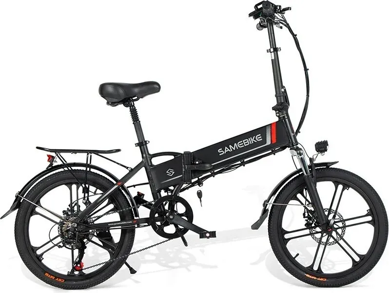 Електровелосипед SAMEBIKE 20LVXD30-II (350 Вт; 10 А/год; 48 В), колеса 20", з ручкою газу, чорний (ECO_SMB-20LVXD30-black)